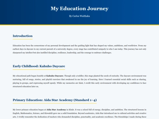 education screenshot