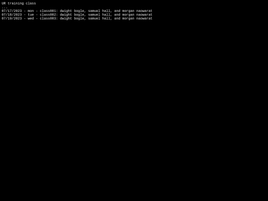 class screenshot