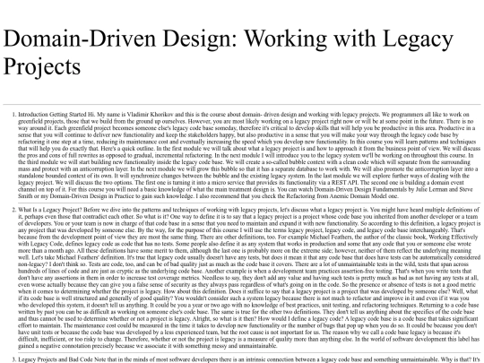 ddd-legacy screenshot
