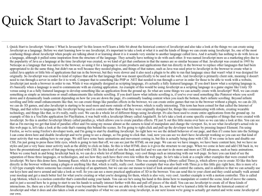 js-vol-1 screenshot
