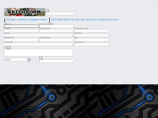 keithform screenshot