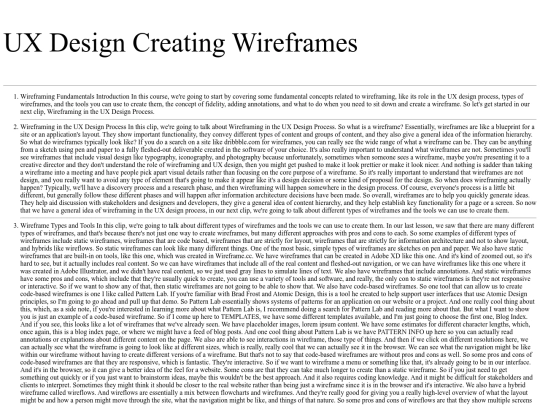 ux-wire screenshot