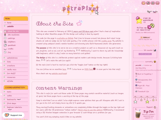 about/about-the-site screenshot