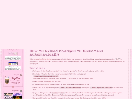 blog/neocities-automatic-deployment screenshot