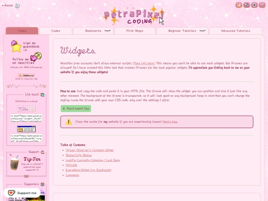 coding/widgets screenshot
