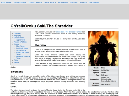 RP Info/solo blogs/The Shredder screenshot