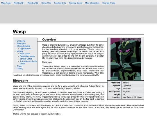 RP Info/starsovercybertron/Wasp screenshot