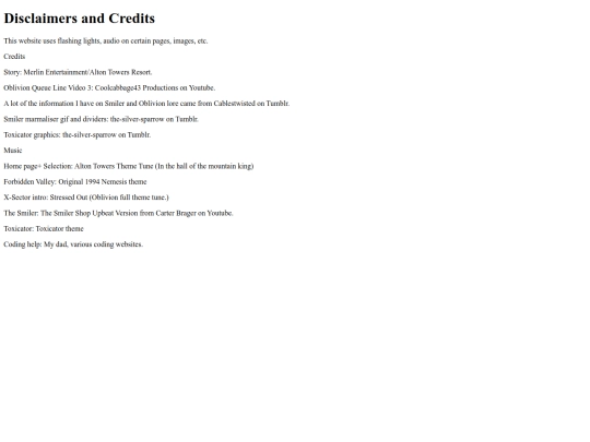 disclaimers screenshot