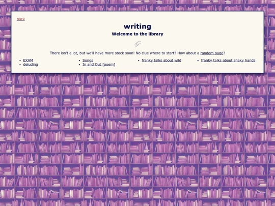 writing screenshot
