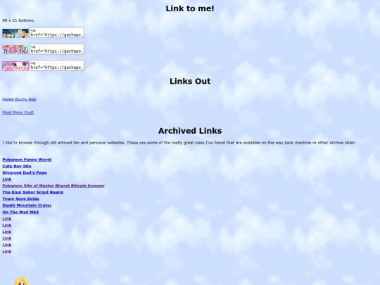 links screenshot