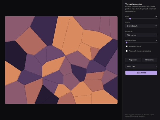 Voronoigenerator screenshot
