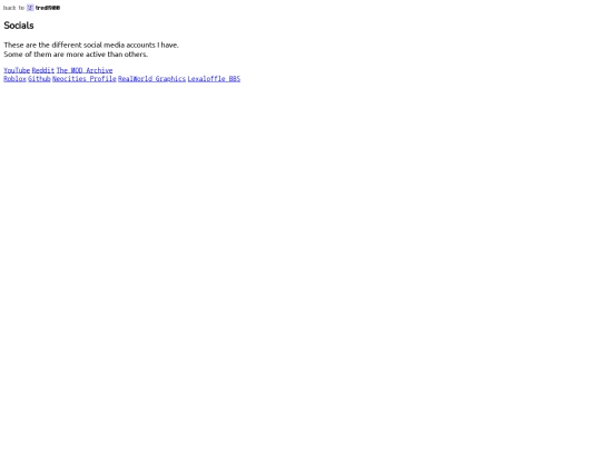 socials screenshot