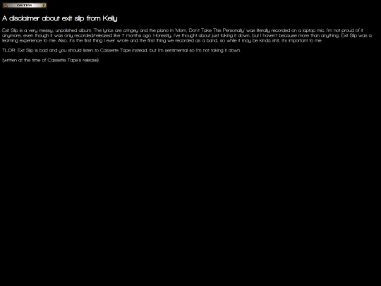 disclaimer screenshot