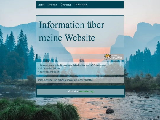 information screenshot