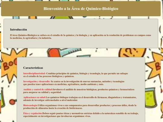 Químico Biológico screenshot