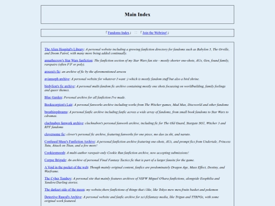 index screenshot