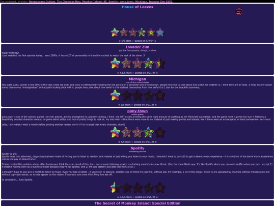 reviews screenshot