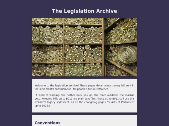 legislation screenshot