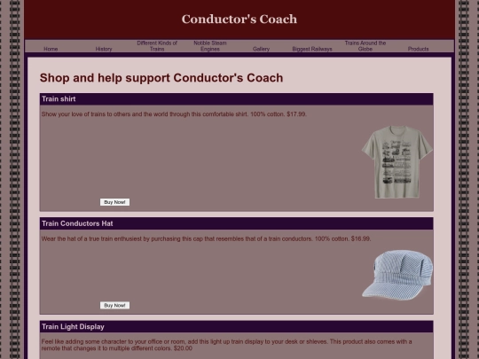 products screenshot