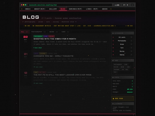 blog screenshot