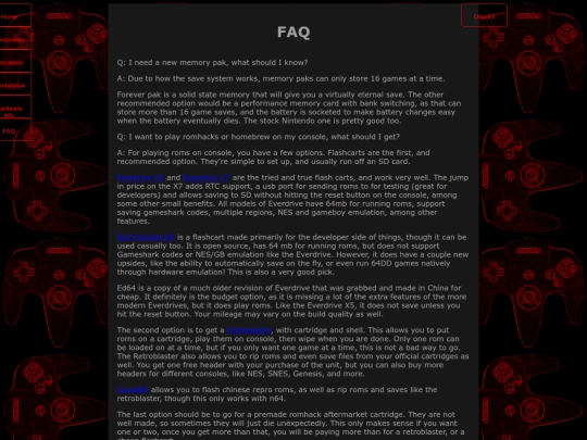 faq screenshot