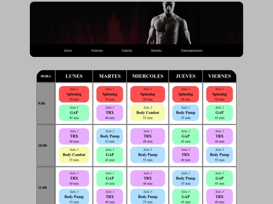 html/horario screenshot