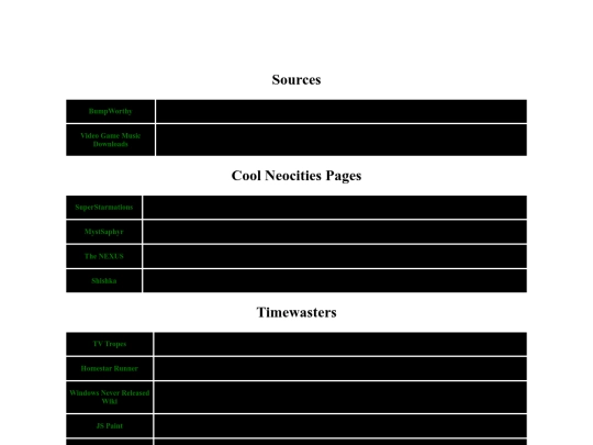 links screenshot