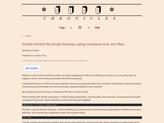 posts/Installing Immich screenshot