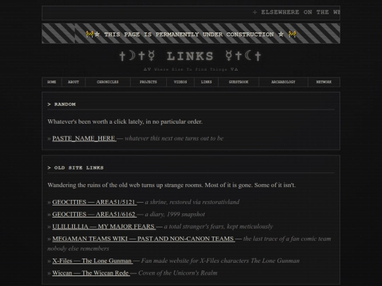 templates/links screenshot