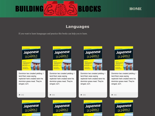 BuildingBlocks_Books/books-languages screenshot