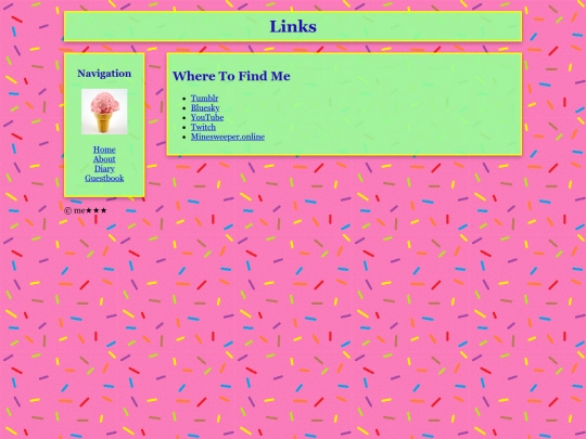 links screenshot