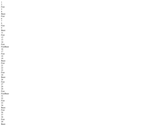 fizzbuzz screenshot