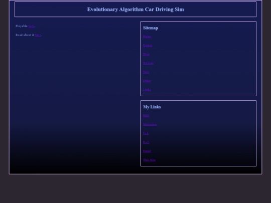 other/EvolutionaryAlgorithmCarDrivingSim screenshot