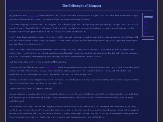 poetry/ThePhilosophyofBlogging screenshot