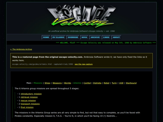 ev/archive/guides-artemis screenshot