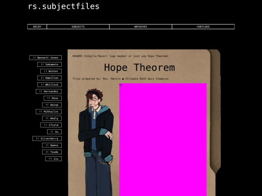 subjectfiles screenshot