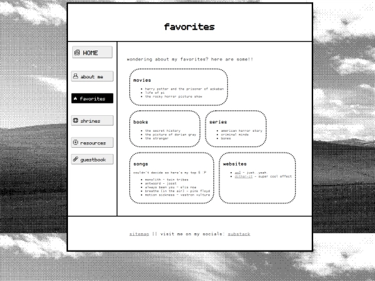 favorites screenshot