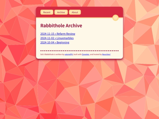 Rabbithole/archive screenshot