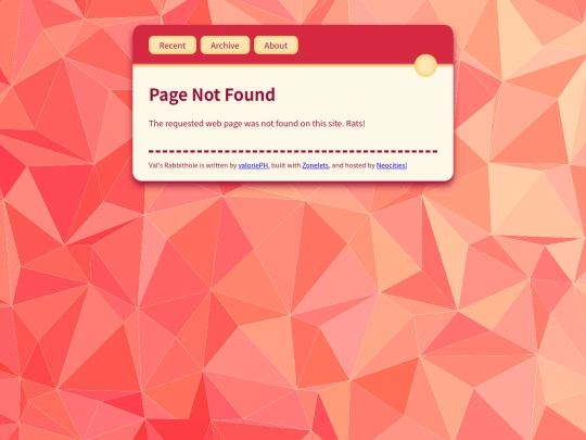 Rabbithole/not_found screenshot