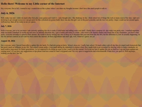 Blog screenshot