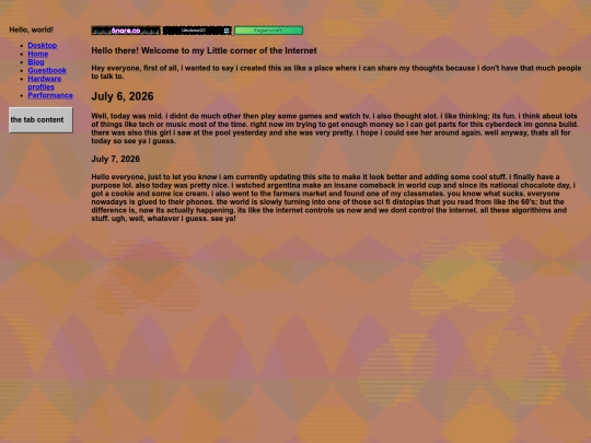 test screenshot