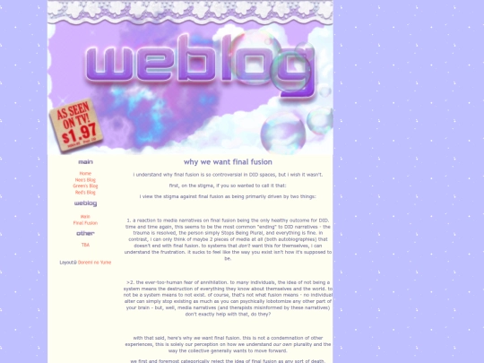 weblog/fusion screenshot