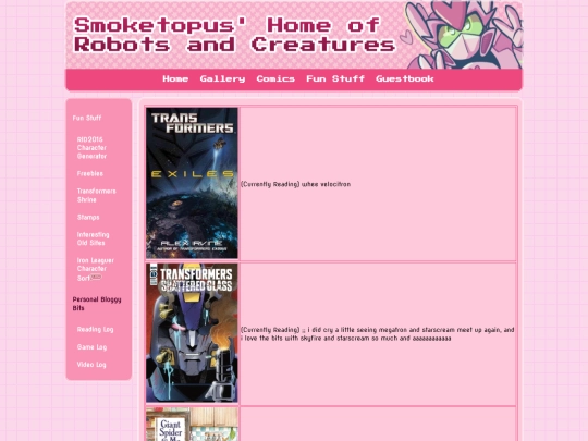 funstuff/medialists/readinglog screenshot