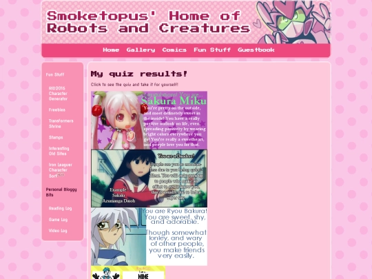 funstuff/quizresults screenshot