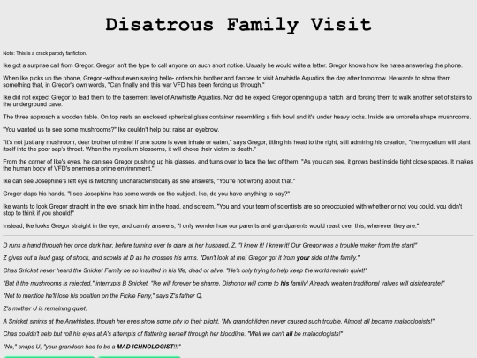 fanfictiondisatrousfamilyvisit screenshot