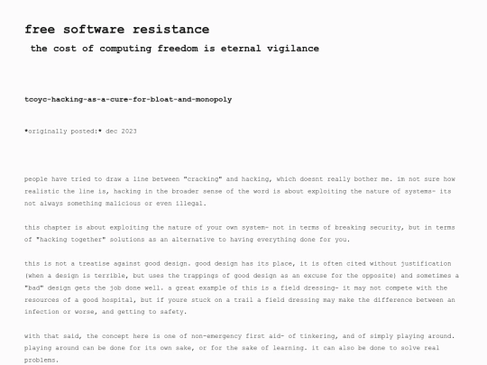 tcoyc-hacking-as-a-cure-for-bloat-and-monopoly screenshot