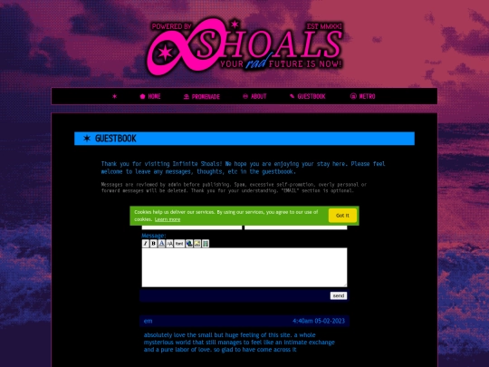 guestbook screenshot