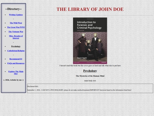 Directory/psychology screenshot