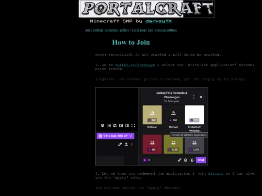 PortalCraftSMPwiki/join screenshot