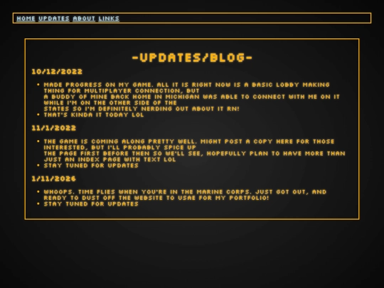updates screenshot